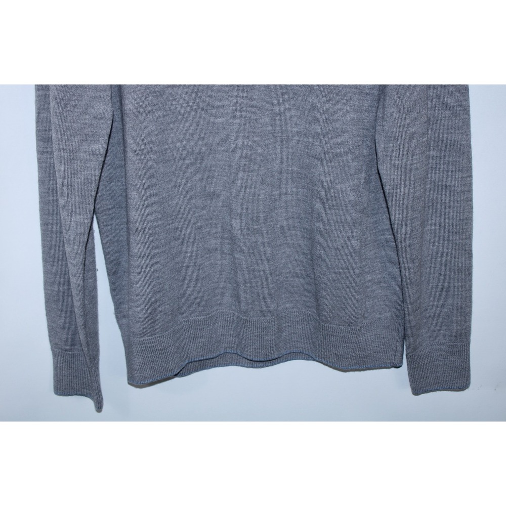 Raffi Men's Large Gray Mock Neck Soft Knit Sweater - Picture 3 of 10